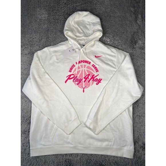 Nike Air Kay Yow PLAY4KAY Team Hoodie Unreleased Size 3XL Men White IM7753-100 - Picture 1 of 5